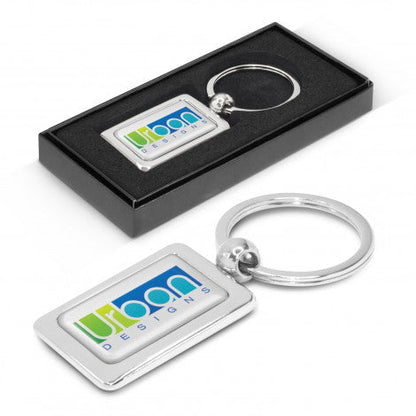 Rectangular Metal Key Ring - Simply Merchandise