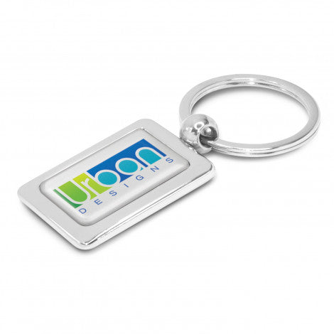 Rectangular Metal Key Ring - Simply Merchandise