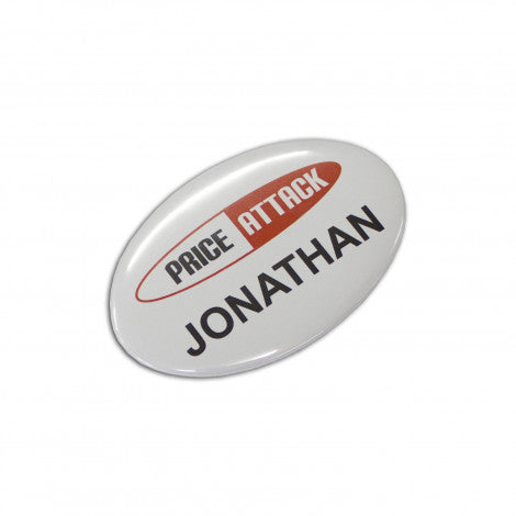 Button Badge Oval - 65 x 45mm - Simply Merchandise