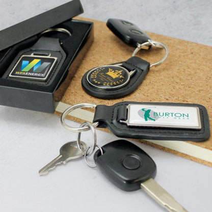 Baron Leather Key Ring - Round - Simply Merchandise