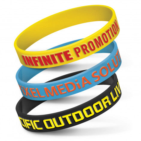 Silicone Wrist Band - Embossed - Simply Merchandise