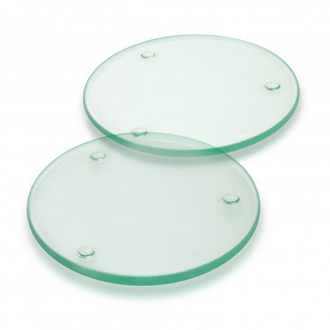 Venice Glass Coaster Set of 2 - Round - Simply Merchandise