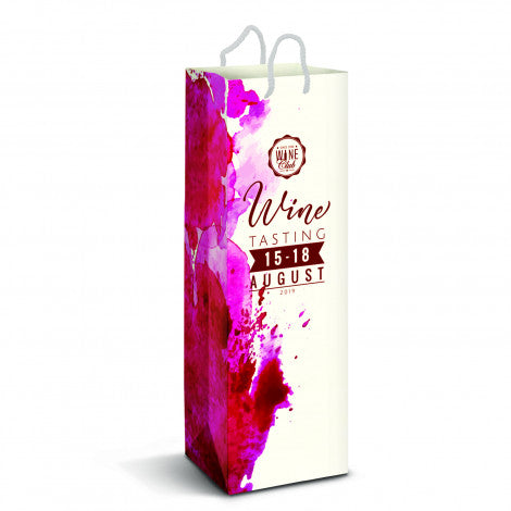 Laminated Paper Wine Bag - Full Colour - Simply Merchandise