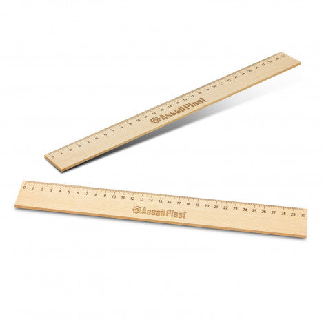 Wooden 30cm Ruler - Simply Merchandise