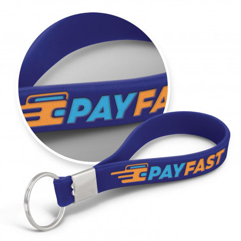 Silicone Key Ring - Debossed - Simply Merchandise