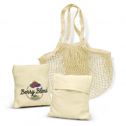 Cotton Mesh Foldaway Tote Bag - Simply Merchandise