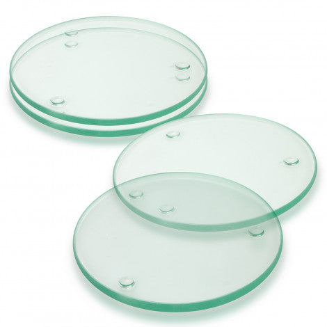 Venice Glass Coaster Set of 4 Round - Full Colour - Simply Merchandise