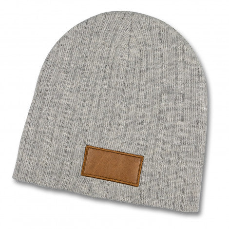 Nebraska Heather Cable Knit Beanie With Patch - Simply Merchandise