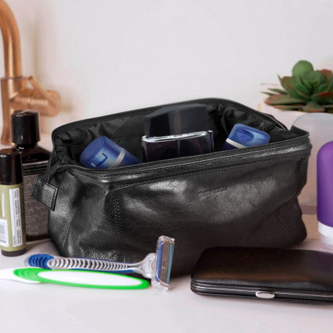 Pierre Cardin Leather Toiletry Bag - Simply Merchandise