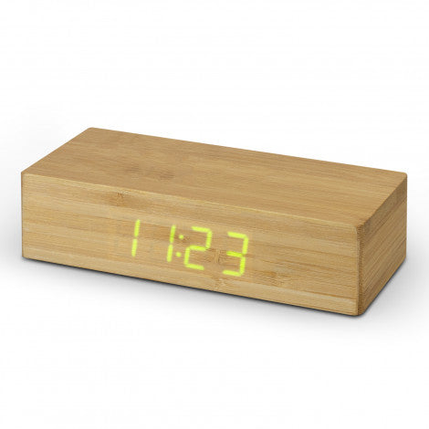 Bamboo Wireless Charging Clock - Simply Merchandise