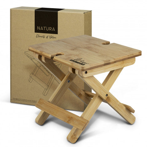 NATURA Bamboo Folding Wine Table - Simply Merchandise