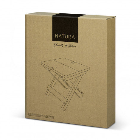 NATURA Bamboo Folding Wine Table - Simply Merchandise