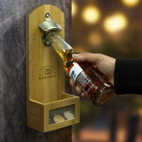 NATURA Bamboo Wall Mounted Bottle Opener