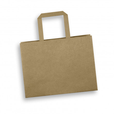 Medium Flat Handle Paper Bag Landscape - Simply Merchandise