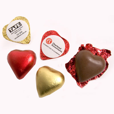 Branded Choc Heart with Sticker