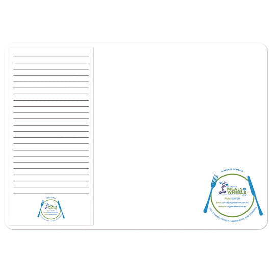 210 x 297mm Whiteboard Fridge Magnet with Notepad