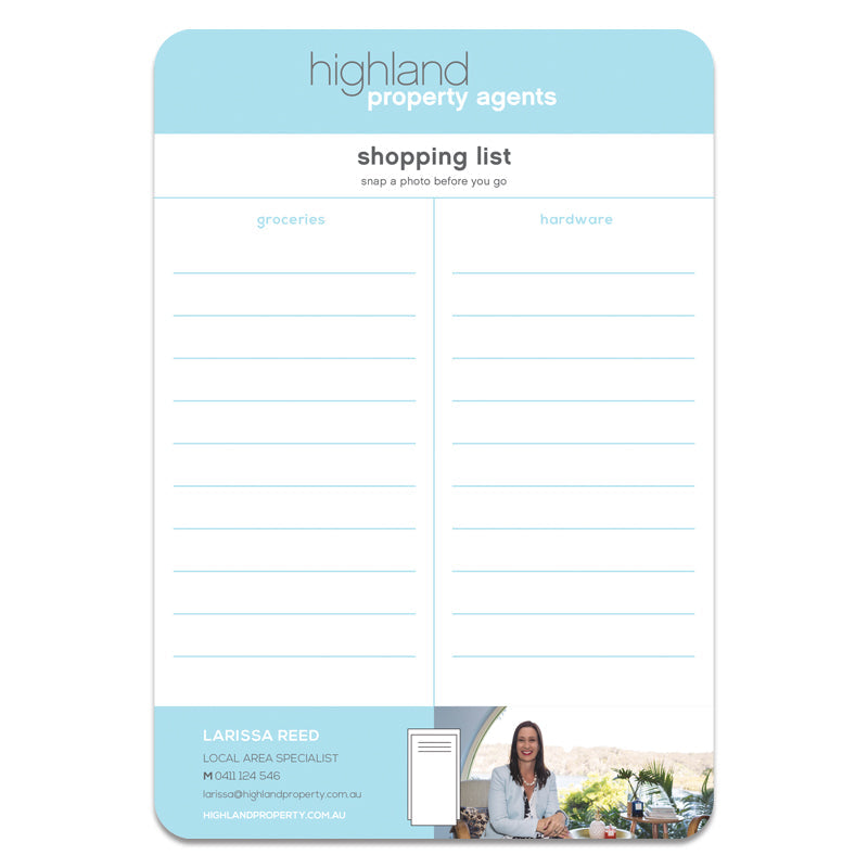 145 x 210mm Whiteboard Fridge Magnet with Clip