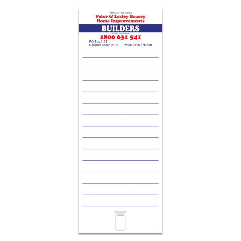 110 x 295mm Whiteboard Fridge Magnet with Clip