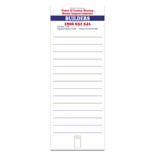 110 x 295mm Whiteboard Fridge Magnet with Clip